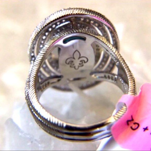 Judith Ripka London Blue Topaz & Diamonique Ring - Picture 8 of 8